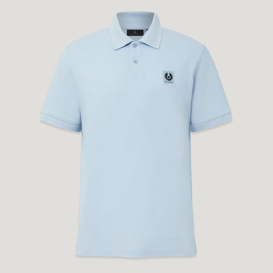 Young Ideas/Henmores - Belstaff Stamp Logo Short Sleeve Polo Shirt - Sky Blue - M