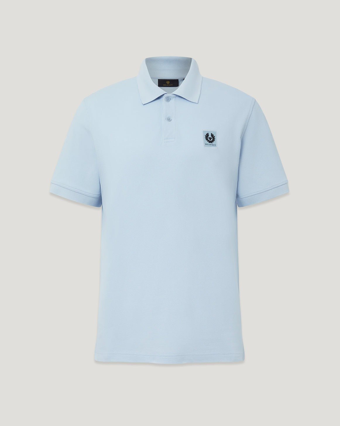 Young Ideas/Henmores - Belstaff Stamp Logo Short Sleeve Polo Shirt - Sky Blue - M