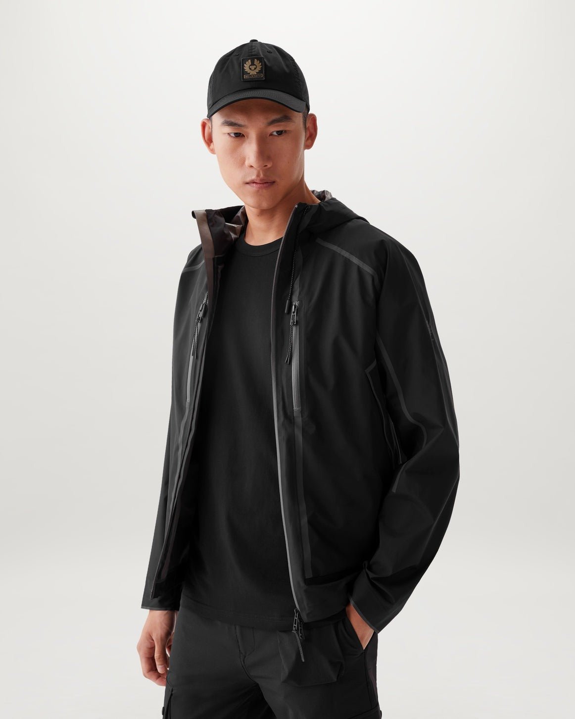Young Ideas/Henmores - Belstaff Stamp Logo Short Sleeve T-Shirt - Black - S