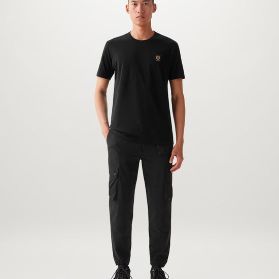 Young Ideas/Henmores - Belstaff Stamp Logo Short Sleeve T-Shirt - Black - S