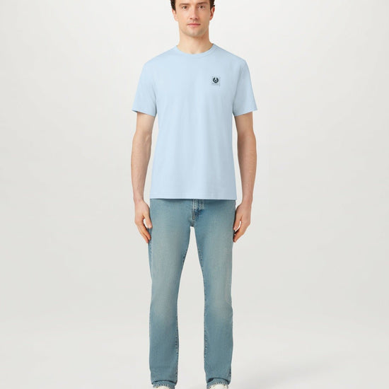 Young Ideas/Henmores - Belstaff Stamp Logo Short Sleeve T-Shirt - Sky Blue - S