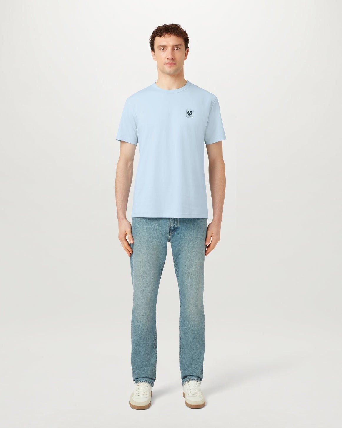 Young Ideas/Henmores - Belstaff Stamp Logo Short Sleeve T-Shirt - Sky Blue - S