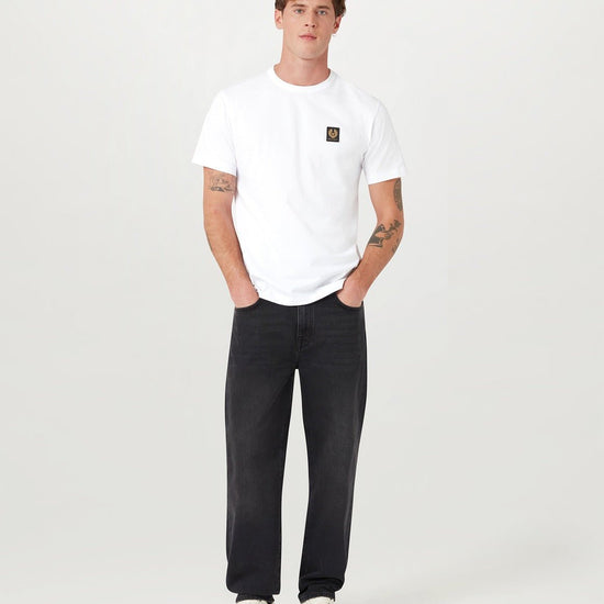Young Ideas/Henmores - Belstaff Stamp Logo Short Sleeve T-Shirt - White - S