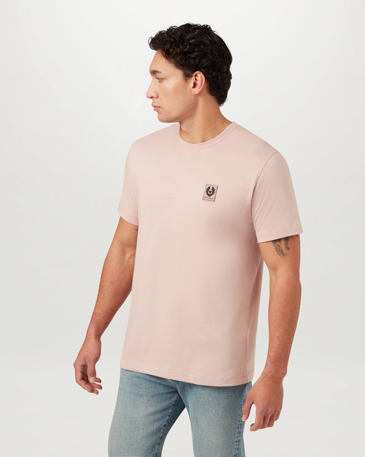 Young Ideas/Henmores - Belstaff Stamp Logo Short Sleeve T-Shirt - Dusk Pink - S