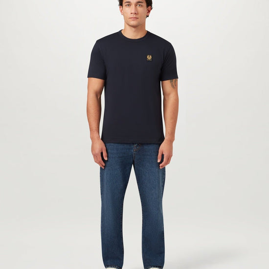 Young Ideas/Henmores - Belstaff Stamp Logo Short Sleeve T-Shirt - Dark Ink - S
