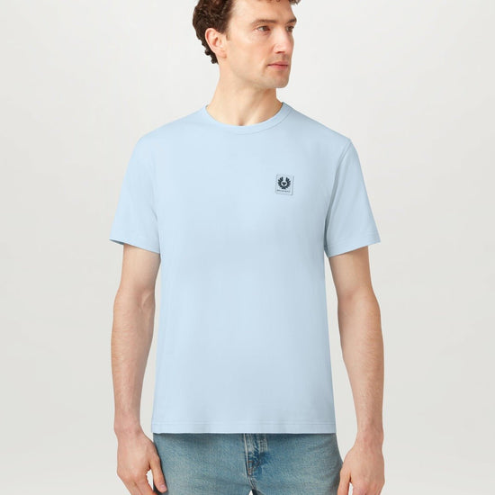 Young Ideas/Henmores - Belstaff Stamp Logo Short Sleeve T-Shirt - Sky Blue - S