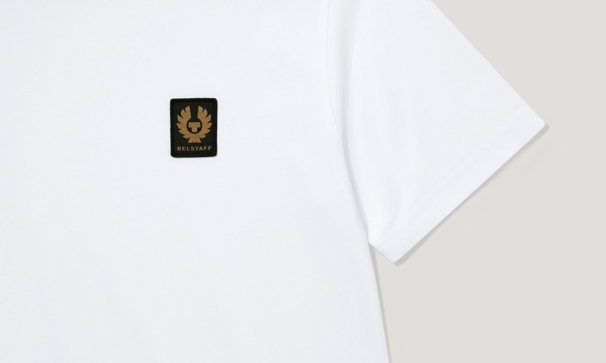 Young Ideas/Henmores - Belstaff Stamp Logo Short Sleeve T-Shirt - White - S