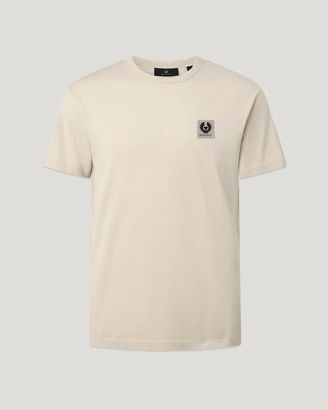 Young Ideas & Henmores -Belstaff Stamp Logo Short Sleeve T-Shirt -Pale Stone -M