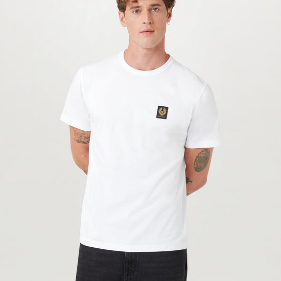 Young Ideas/Henmores - Belstaff Stamp Logo Short Sleeve T-Shirt - White - S