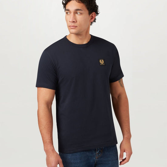 Young Ideas/Henmores - Belstaff Stamp Logo Short Sleeve T-Shirt - Dark Ink - S