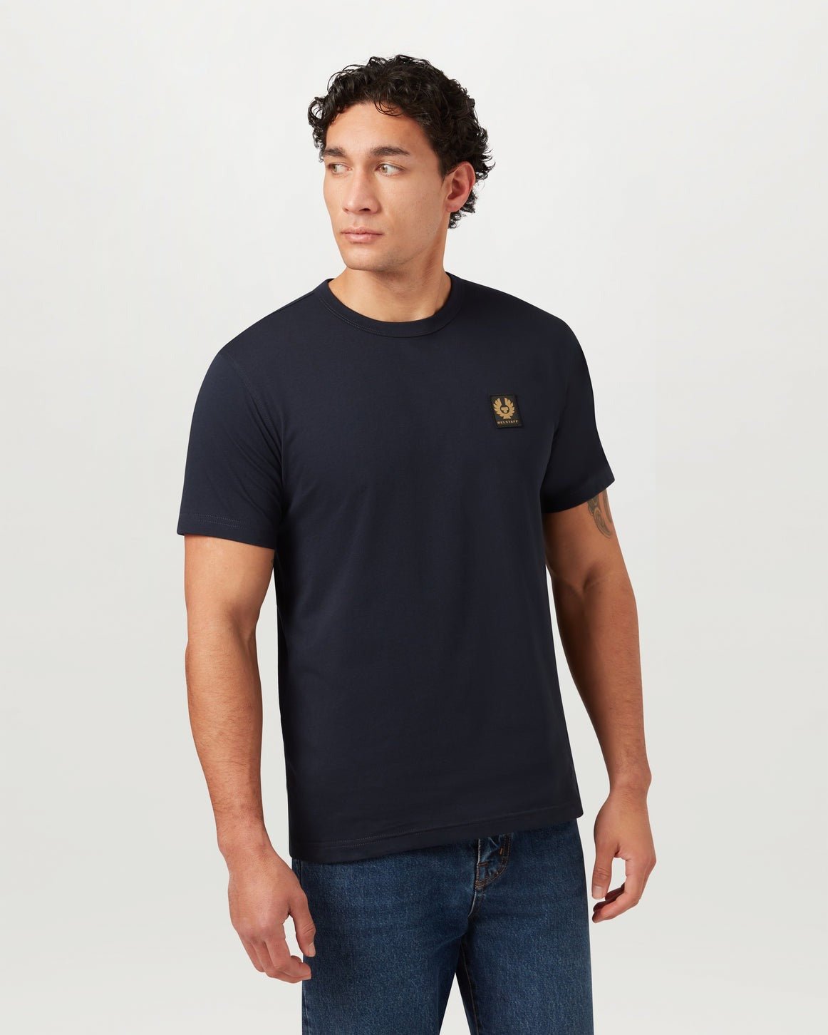 Young Ideas/Henmores - Belstaff Stamp Logo Short Sleeve T-Shirt - Dark Ink - S