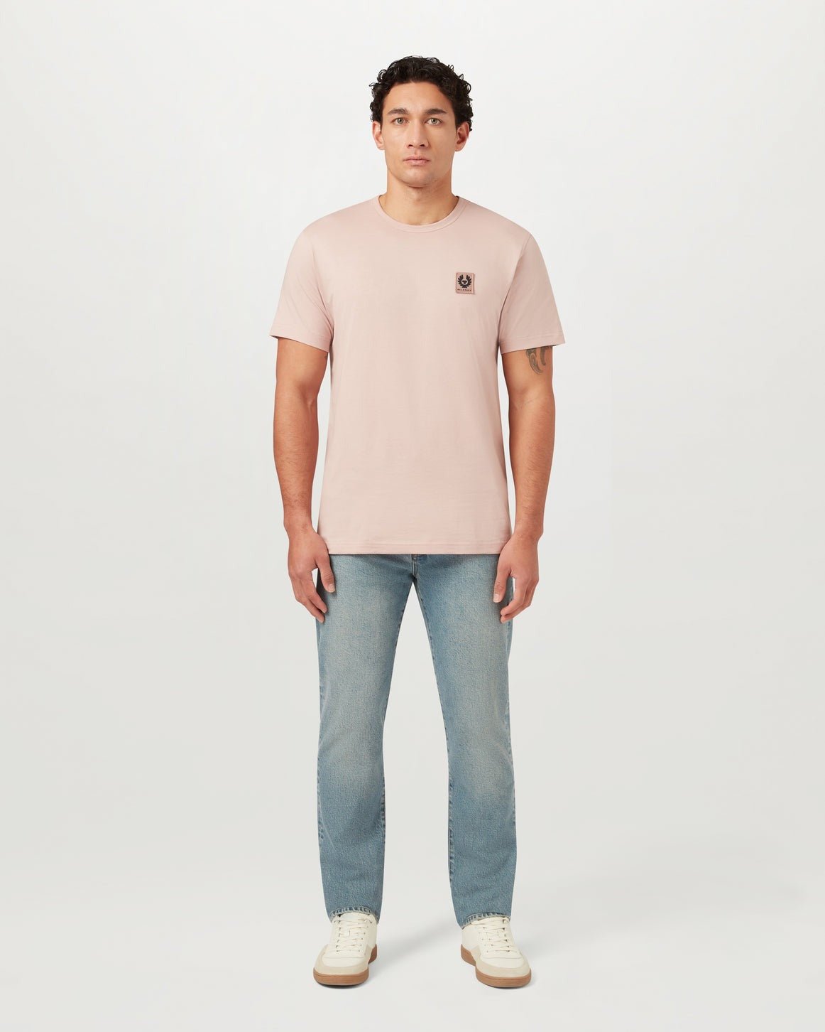Young Ideas/Henmores - Belstaff Stamp Logo Short Sleeve T-Shirt - Dusk Pink - S