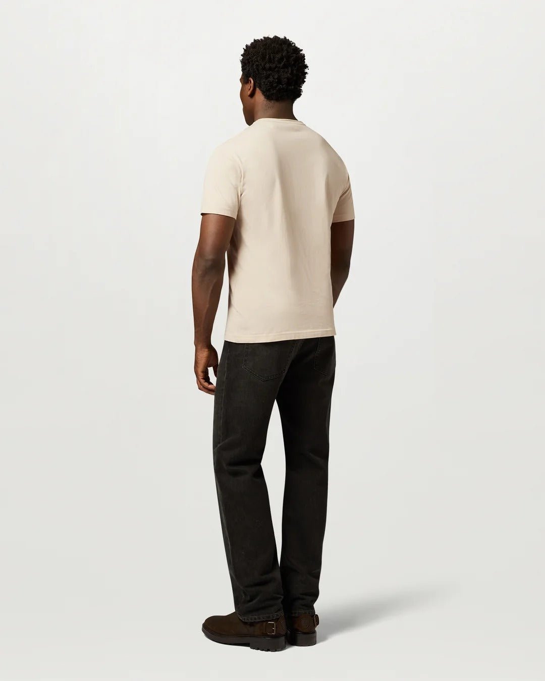 Young Ideas & Henmores -Belstaff Stamp Logo Short Sleeve T-Shirt -Pale Stone -M