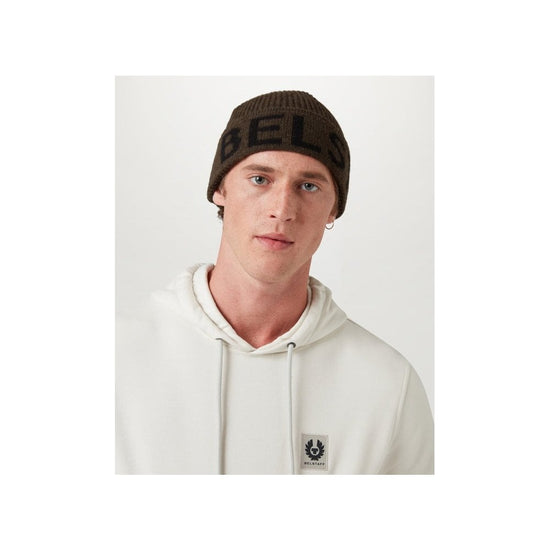 Young Ideas/Henmores - Branded Beanie Hat - Major Brown/Black - OS