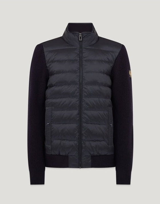 Young Ideas/Henmores - Circuiteer Puffer Wool Sleeve Cardigan - Dark Ink - M