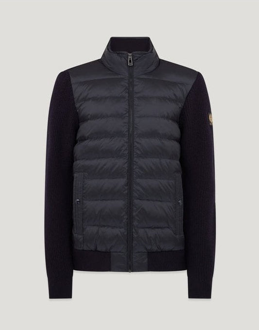 Young Ideas/Henmores - Circuiteer Puffer Wool Sleeve Cardigan - Dark Ink - M