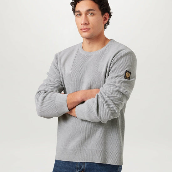 Young Ideas/Henmores - Commander Crew Neck Jumper - Old Silver Heather - M