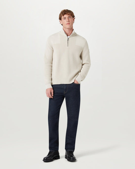 Young Ideas & Henmores - Commander Quarter Zip Jumper - Silver Birch - M