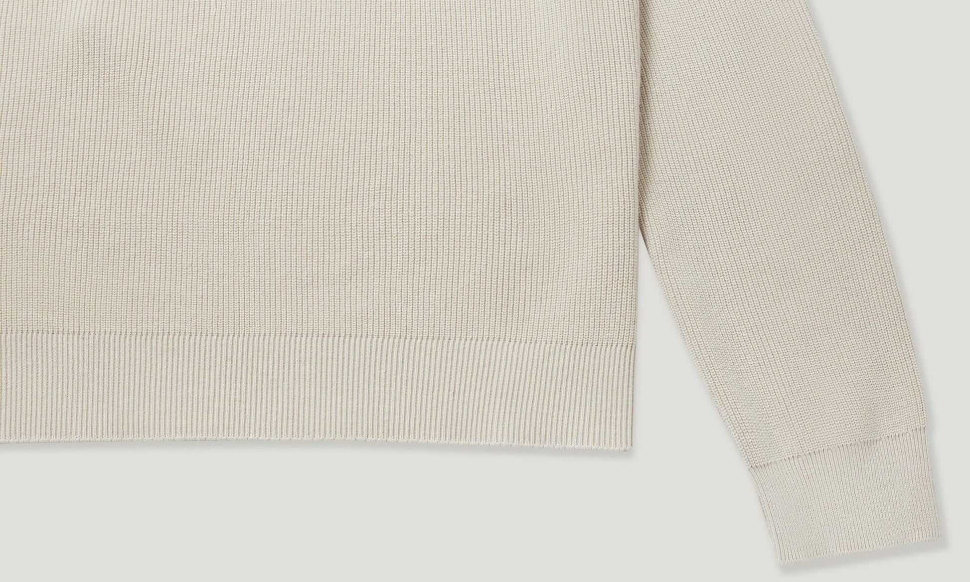 Young Ideas & Henmores - Commander Quarter Zip Jumper - Silver Birch - M
