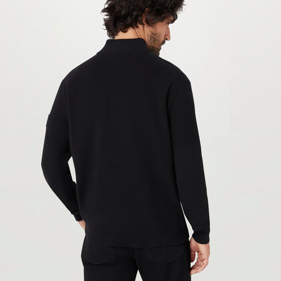 Young Ideas & Henmores - Commander Quarter Zip Jumper - Black - M