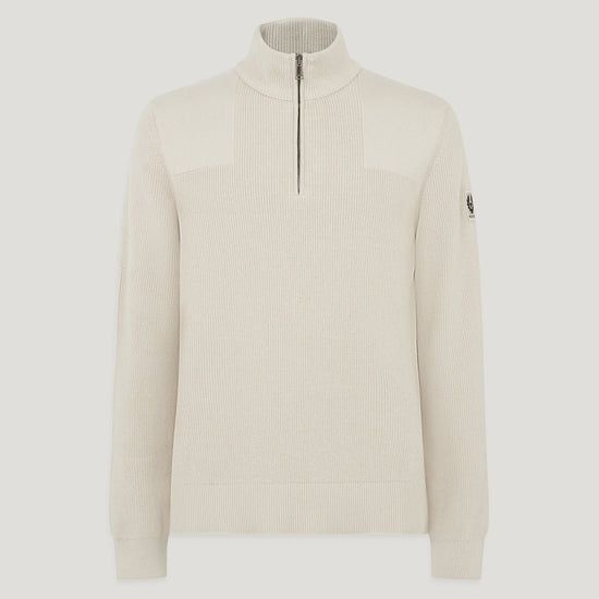 Young Ideas & Henmores - Commander Quarter Zip Jumper - Silver Birch - M
