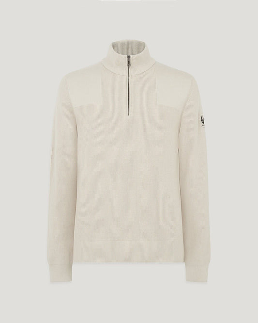 Young Ideas & Henmores - Commander Quarter Zip Jumper - Silver Birch - M
