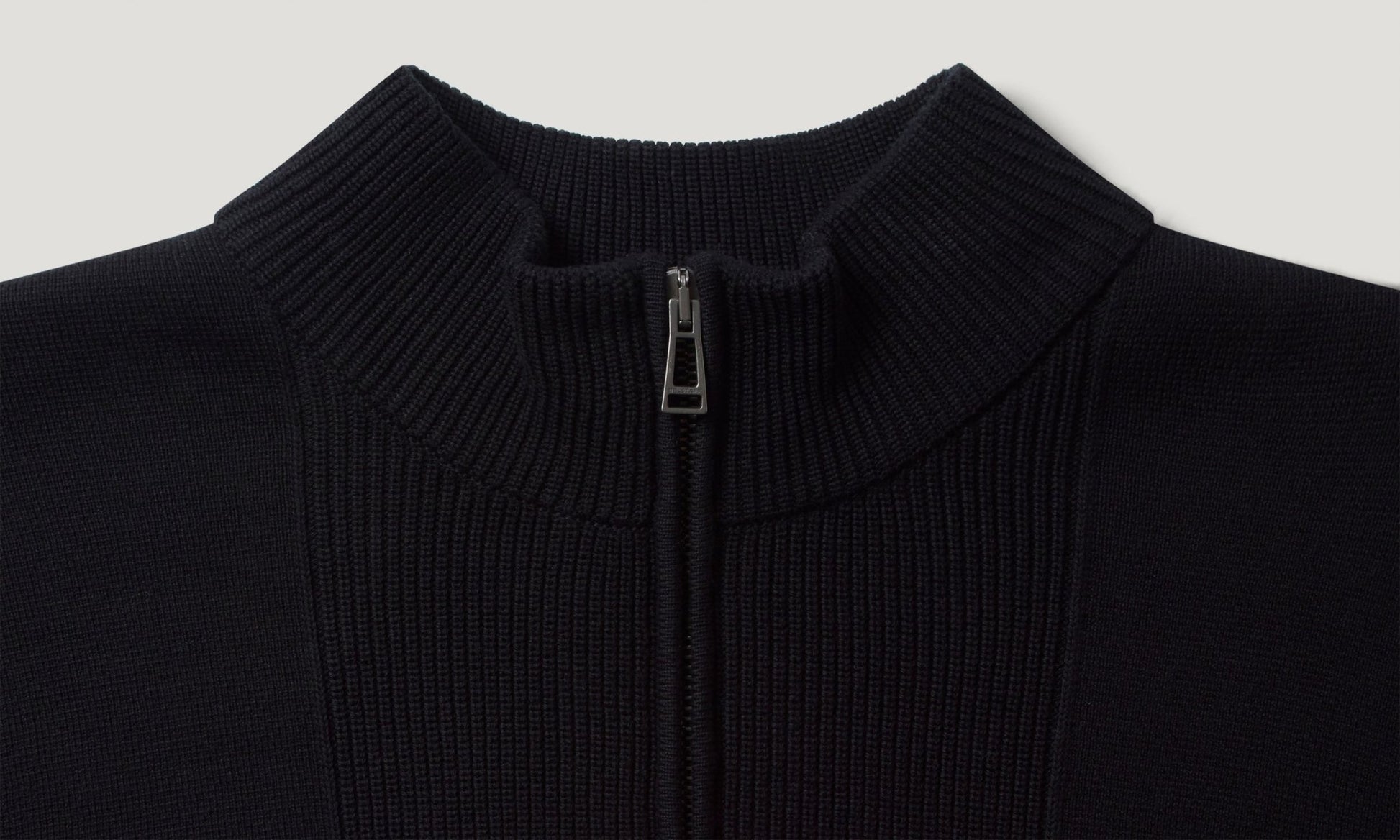 Young Ideas & Henmores - Commander Quarter Zip Jumper - Dark Ink - M