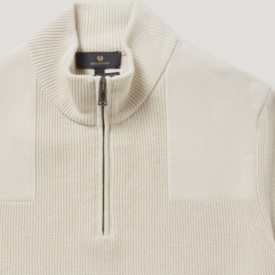 Young Ideas & Henmores - Commander Quarter Zip Jumper - Silver Birch - M