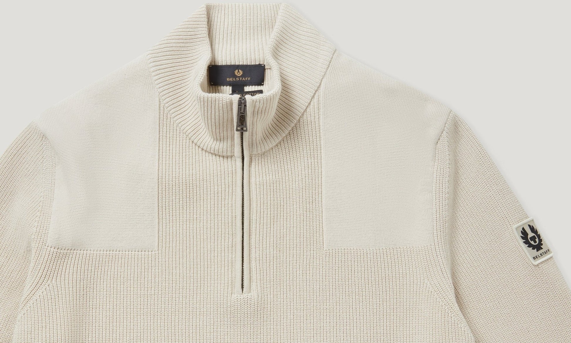 Young Ideas & Henmores - Commander Quarter Zip Jumper - Silver Birch - M