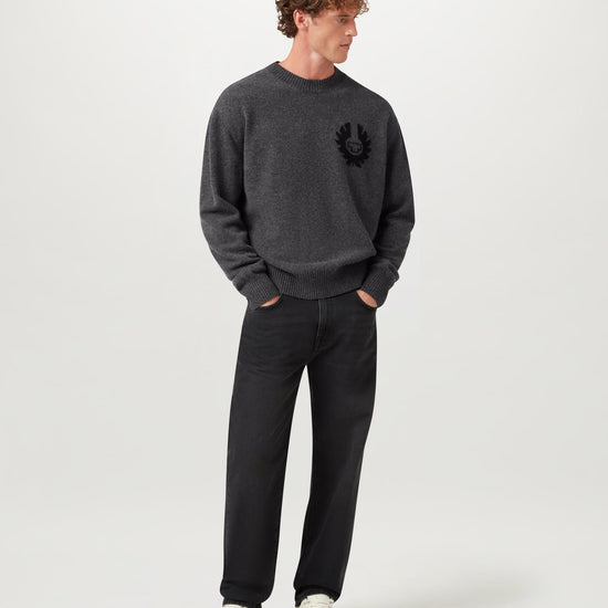 Young Ideas & Henmores - Competition Crew Neck Jumper - Charcoal Melange - S