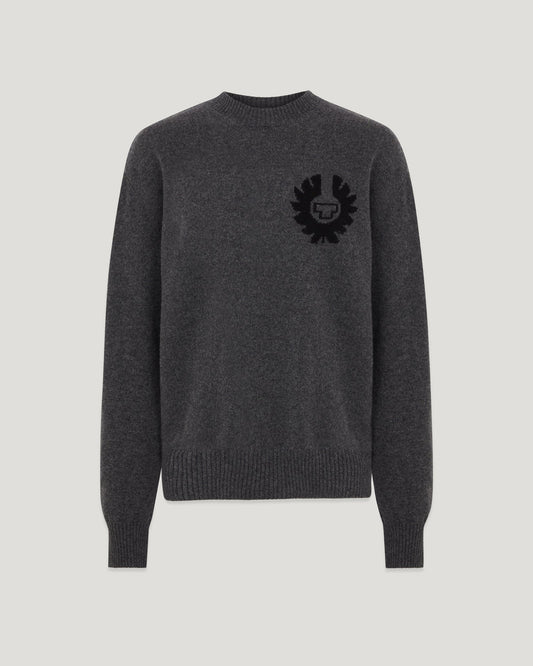 Young Ideas & Henmores - Competition Crew Neck Jumper - Charcoal Melange - S