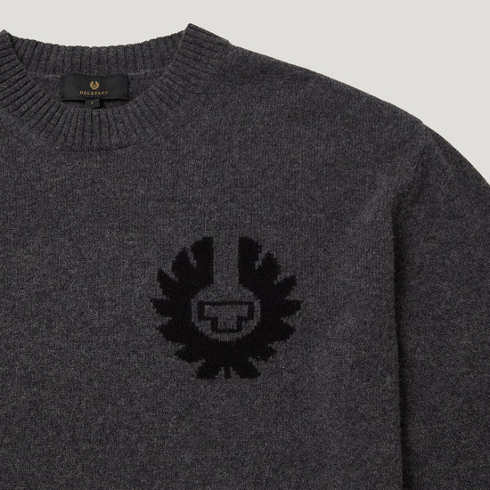 Young Ideas & Henmores - Competition Crew Neck Jumper - Charcoal Melange - S