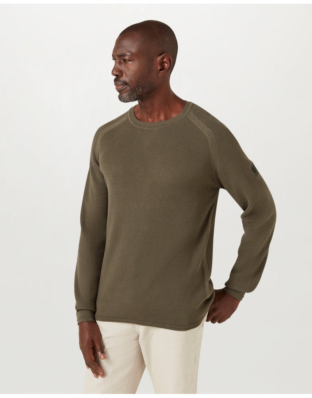 Young Ideas/Henmores - Guide Crew Neck Jumper - Sage Green - M