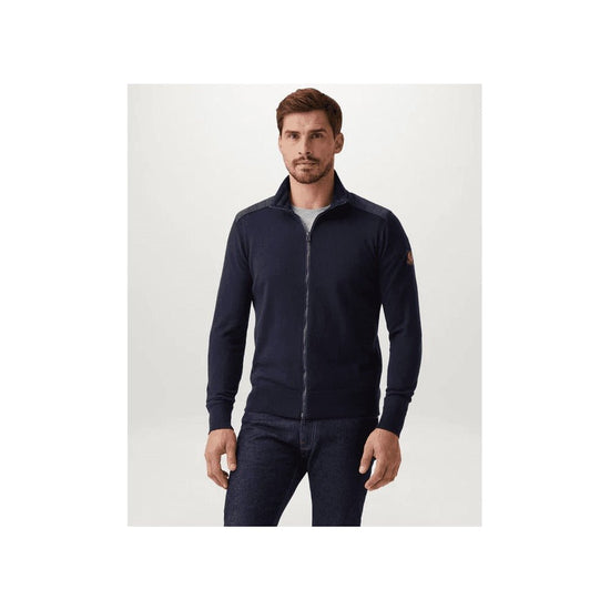 Young Ideas/Henmores - Kelby Zip Cardigan - Washed Navy - XXL