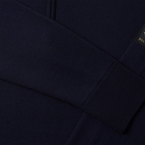 Young Ideas/Henmores - Kyle Quarter Zip Polo - Dark Ink - M