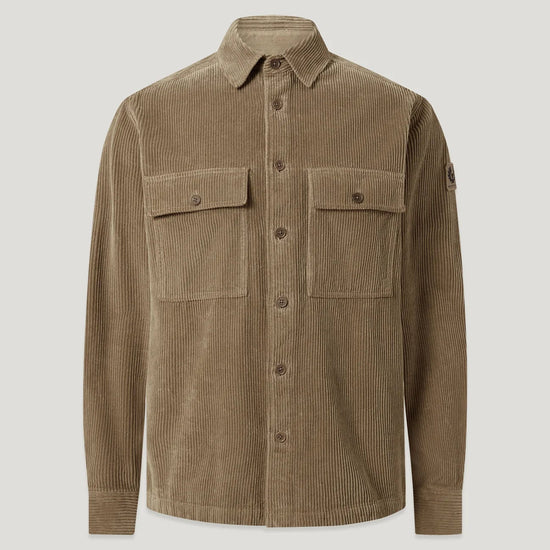 Young Ideas & Henmores -Ravine Corduroy Overshirt -Dusty Taupe -M