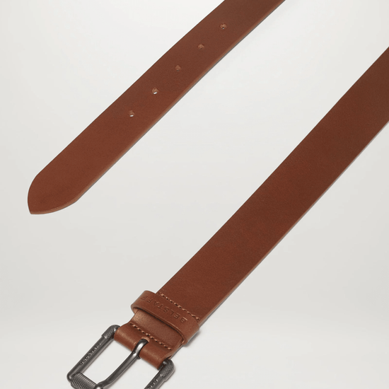Young Ideas & Henmores -Roller Buckle Belt -Earth Brown -M