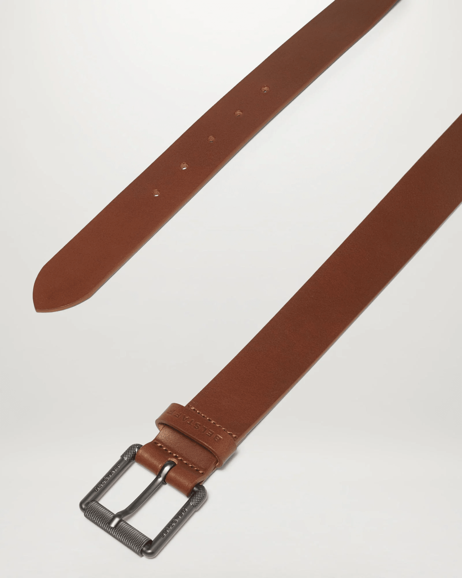 Young Ideas & Henmores -Roller Buckle Belt -Earth Brown -M