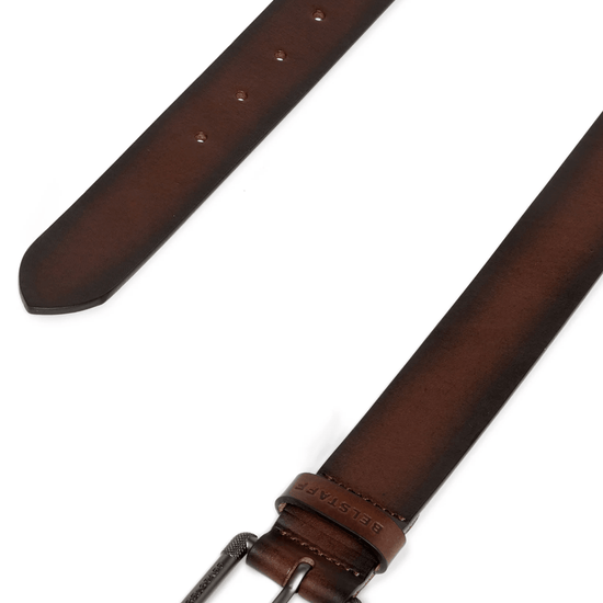 Young Ideas & Henmores -Roller Buckle Belt -Aged Brown -M