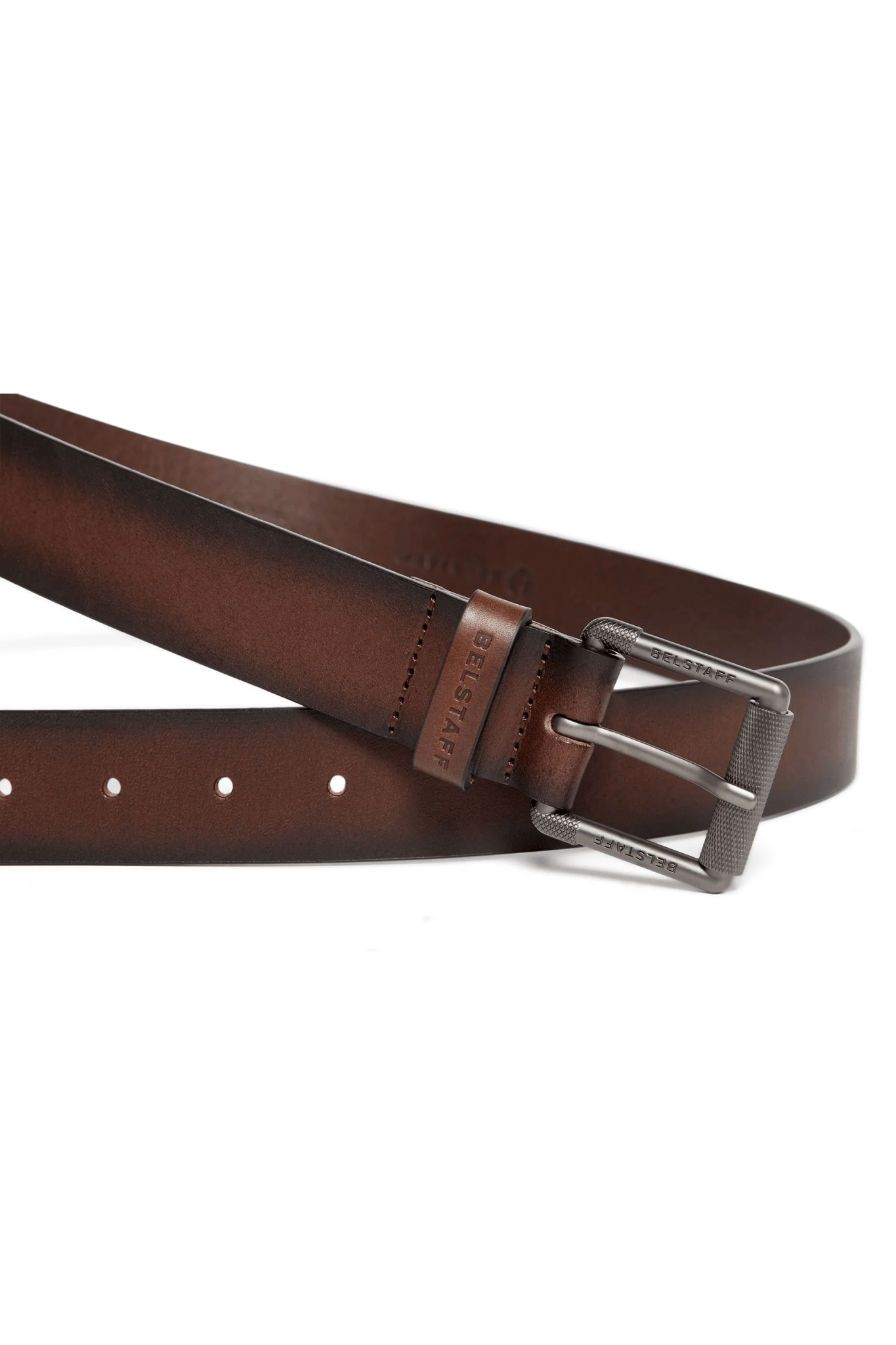 Young Ideas & Henmores -Roller Buckle Belt -Aged Brown -M