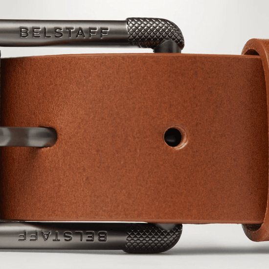 Young Ideas & Henmores -Roller Buckle Belt -Earth Brown -M
