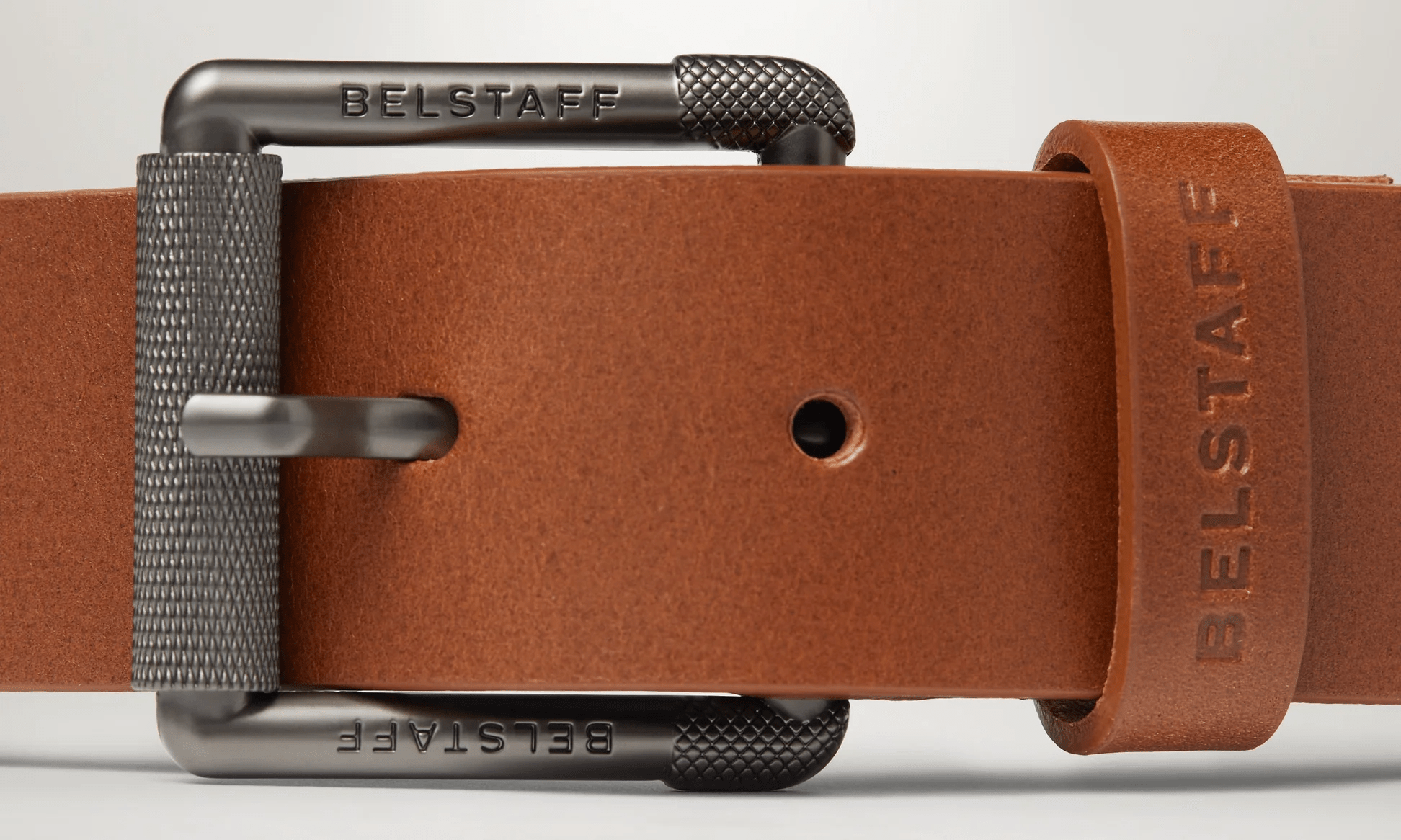 Young Ideas & Henmores -Roller Buckle Belt -Earth Brown -M