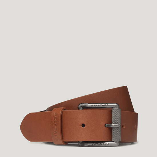 Young Ideas & Henmores -Roller Buckle Belt -Earth Brown -M