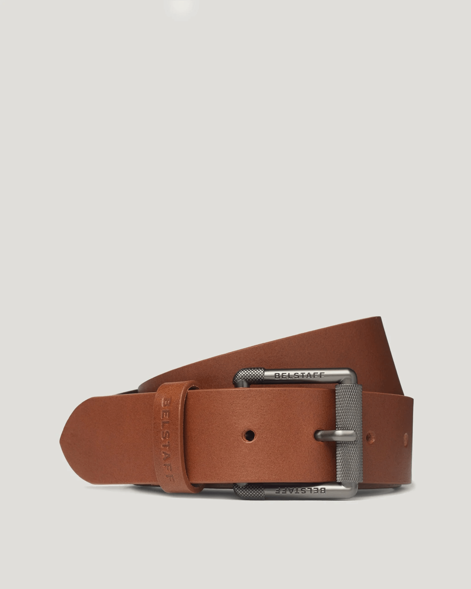 Young Ideas & Henmores -Roller Buckle Belt -Earth Brown -M
