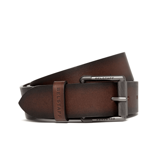 Young Ideas & Henmores -Roller Buckle Belt -Aged Brown -M