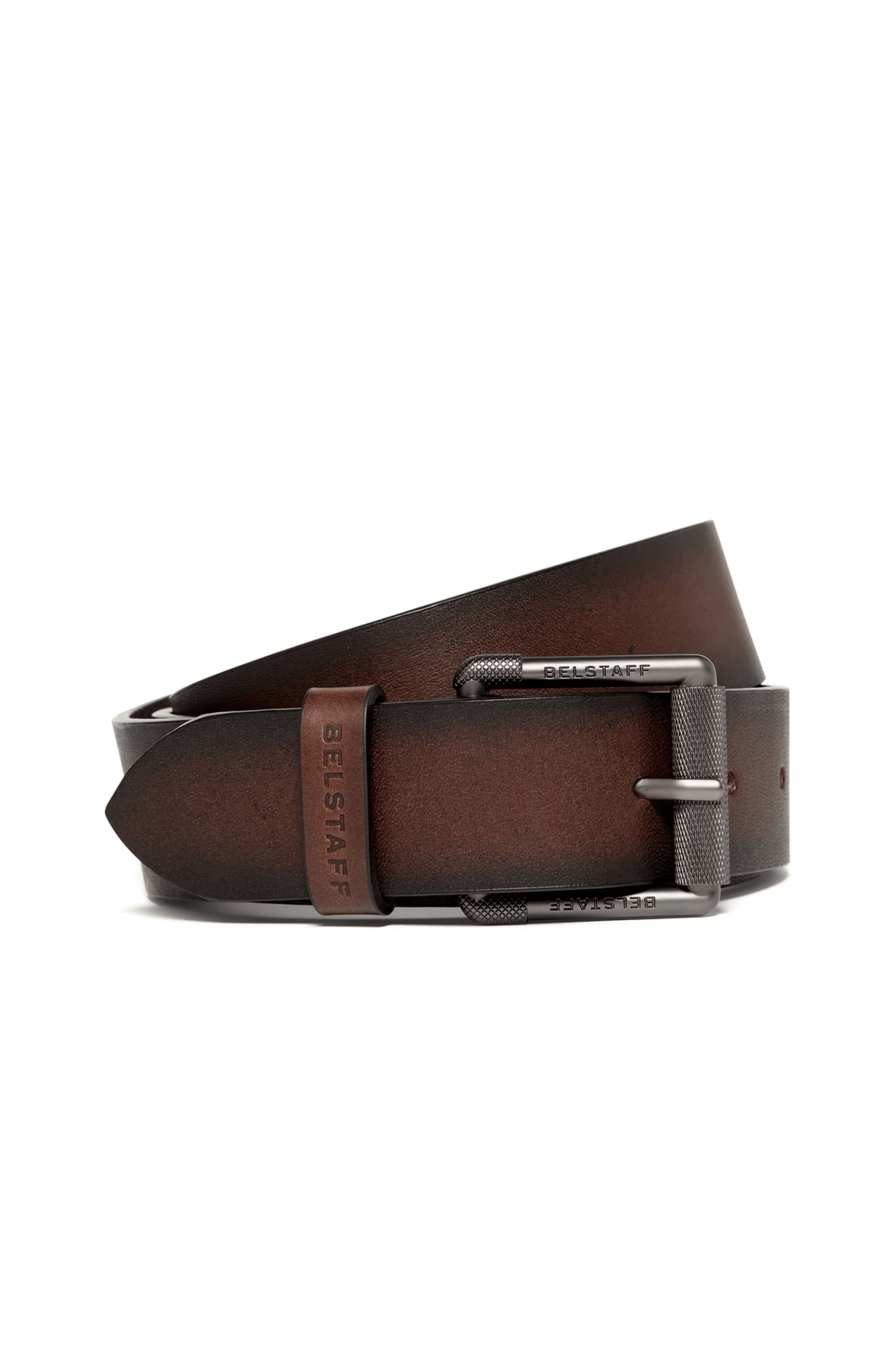 Young Ideas & Henmores -Roller Buckle Belt -Aged Brown -M