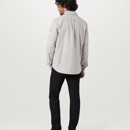 Young Ideas/Henmores - Scale Check Overshirt - Cement Grey/Silver Birch - M