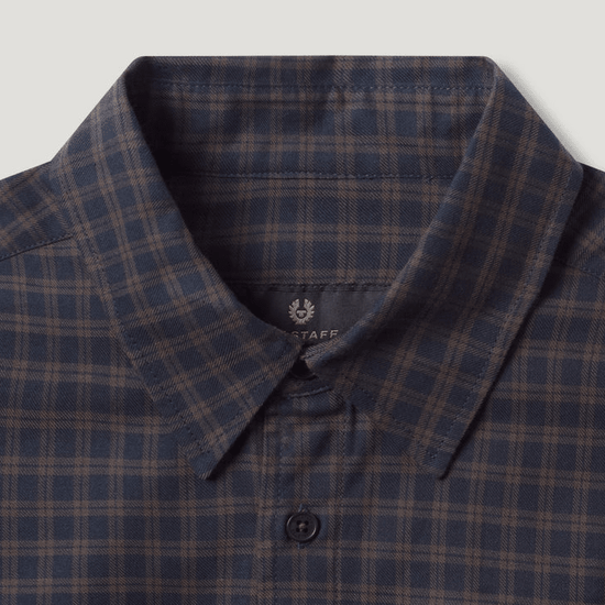 Young Ideas/Henmores - Scale Check Overshirt - Cement Grey/Silver Birch - M