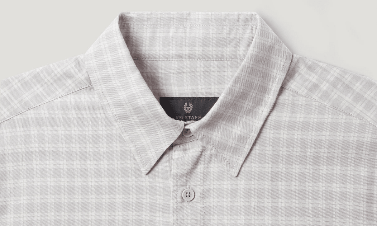 Young Ideas/Henmores - Scale Check Overshirt - Cement Grey/Silver Birch - M