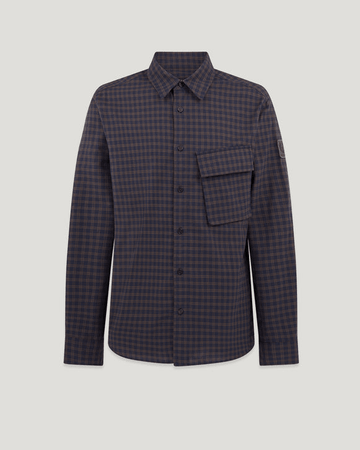 Young Ideas/Henmores - Scale Check Overshirt - Cement Grey/Silver Birch - M